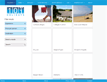 Tablet Screenshot of 101holidays.co.uk